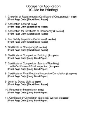 Occupancy Application (Guide for Printing) .
